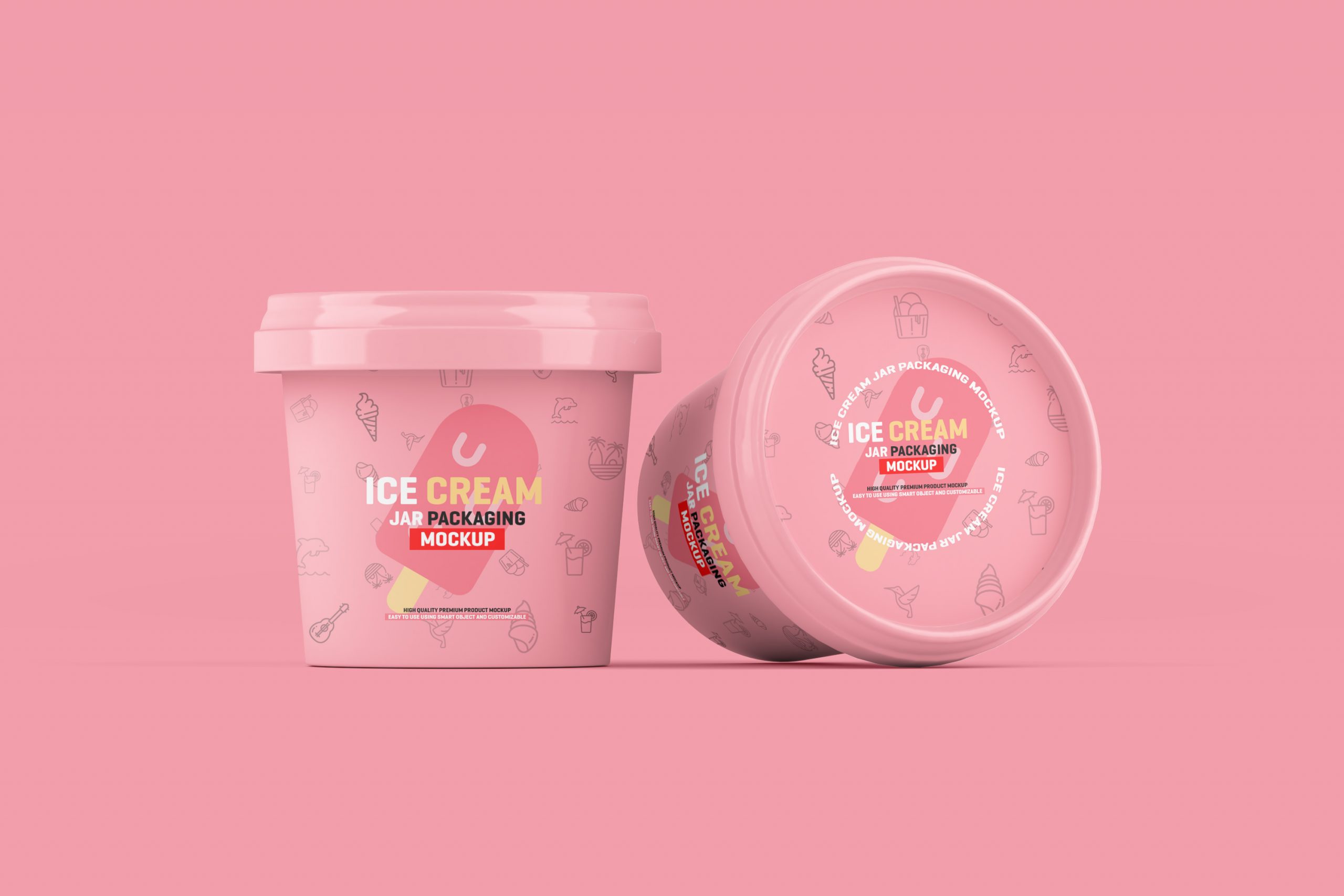 Download Ice Cream Jar Packaging Mockup One Dollar Mockup